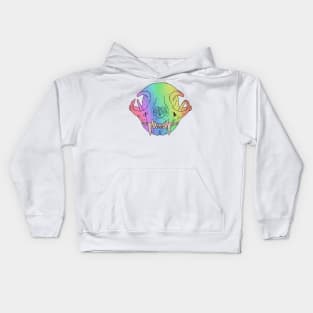 Cat Skull Rainbow Kids Hoodie